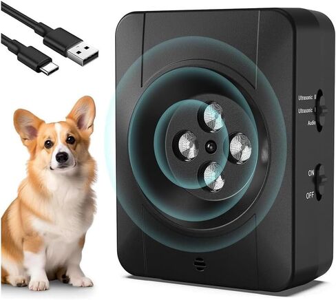 Zigzagmars Anti Barking Devices,Ultrasonic Anti Barking Device,3 Level Bark Box Anti Bark Device,Rechargeable Ultrasonic Dog Barking Deterren Barking Dog Silencer,for Small Medium Large Dogs in Kuwait