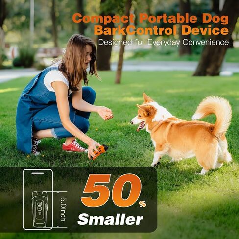 Dog Bark Deterrent Device 2X Anti Barking Device for Dogs 4 Modes Helps Control Neighbor Dog Barking Indoor & Outdoor Yard 50ft Range Rechargeable Puppy Behavior Training Aid in Kuwait