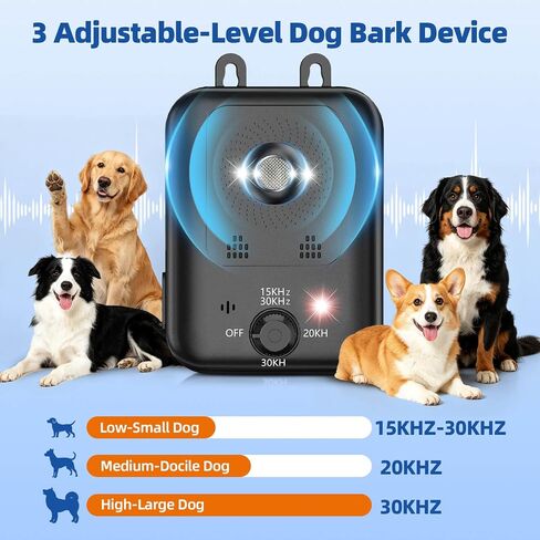 Outdoor Ultrasonic Anti Barking Device, 15/20/30KHz Adjustable Bark Deterrent in Kuwait