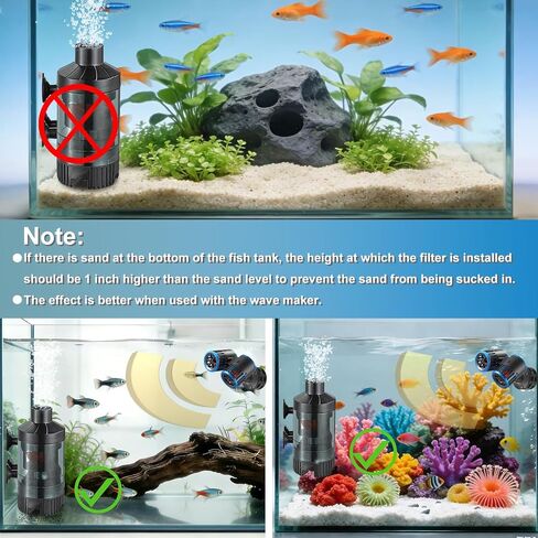 Carefree Fish Aquarium Small Sponge Bubble Filter with Fish Poops Collector Quiet for 5~10Gal Fish Tank for Saltwater and Freshwater(Air Pump is NOT Included and Needs to be Purchased Separately) in Kuwait