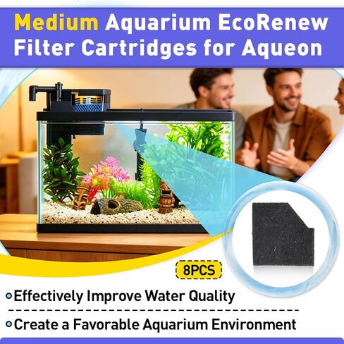 8PCS Medium Aquarium EcoRenew Filter Cartridges Compatible with Aqueon in Saudi Arabia