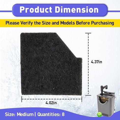 8PCS Medium Aquarium EcoRenew Filter Cartridges Compatible with Aqueon in Saudi Arabia