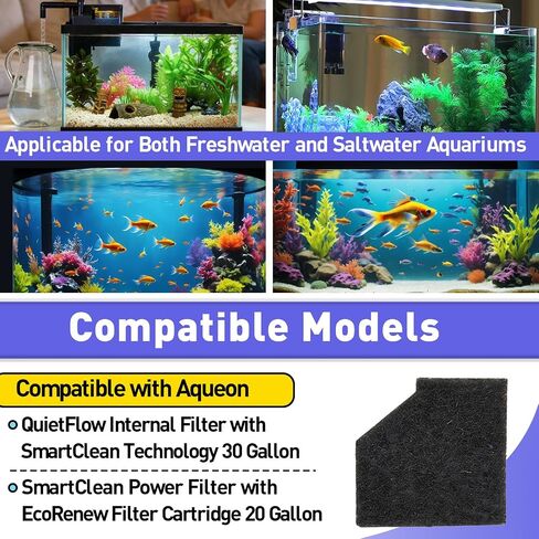 8PCS Medium Aquarium EcoRenew Filter Cartridges Compatible with Aqueon in Saudi Arabia
