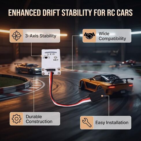 Drfeify RC Gyroscope Module for 3-Wire Servo Drift Car in Kuwait
