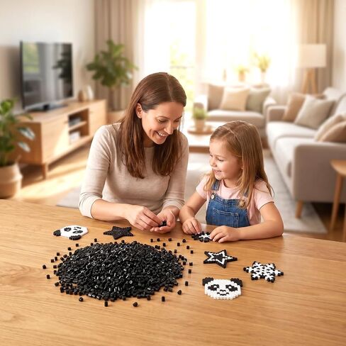 1000Pcs Fuse Beads 5mm Black Melting Beads DIY Decor Accessories for Arts Crafts Bead Bulk Refill in Kuwait