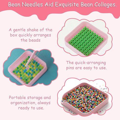 5Pcs 2.6mm Fuse Beads Pegboards, Ymapinc Fuse Bead Tweezers & Aligner/Picking Tray, Beading Tray for Efficient DIY Bead Sorting/Recovery in Kuwait