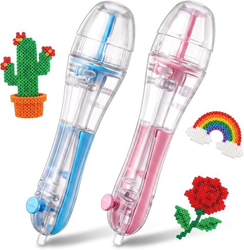 2 Pack Fuse Bead Pen with Automatic Dispenser for 2.6mm Beads, Non-Slip Grip in Kuwait