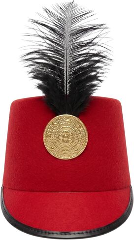 Dress Up America Marching Band Hat For Adults - Red Band Major Hat With Feather, One Size Fits MOne SizeT, (667) in Kuwait