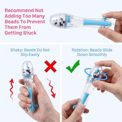 2 Pack Fuse Bead Pen with Automatic Dispenser for 2.6mm Beads, Non-Slip Grip in Kuwait