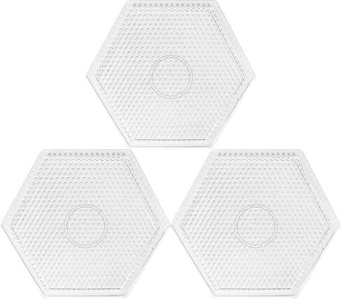 H&W 3PCS 5mm Hexagon Fuse Beads Boards, Pegboard Kit with 4 Lroning Paper in Kuwait