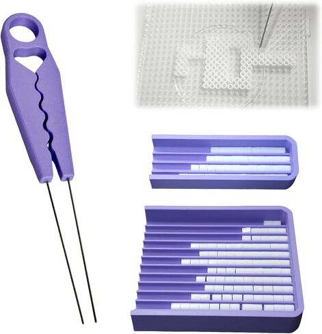Falnvita Fuse Bead Double Needle Tweezer & Aligner Tray Set, 5mm Fuse Beads Kit with Double Needle Tweezer, Fuse Tool for Crafting Efficient (Regular 5mm Bead Tool Kit) in Saudi Arabia