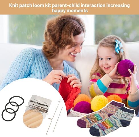 cobee 14 Hooks Knit Patch kit for Beginners, Mini Darning Loom Mini Portable Patch Knitpatch Patchwork Weaving Tool Set for Quickly Sewing Repair Knitting Kit for Jeans Socks Socks Clothes in Kuwait