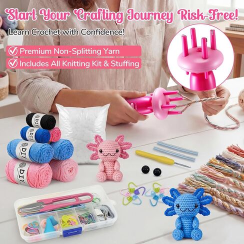 Portable Cord Maker Fringe Twister-Knitting Accessories,Crochet Animal Kit in Kuwait