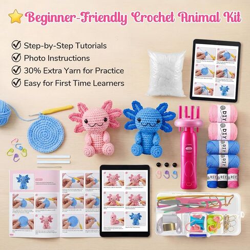 Portable Cord Maker Fringe Twister-Knitting Accessories,Crochet Animal Kit in Kuwait