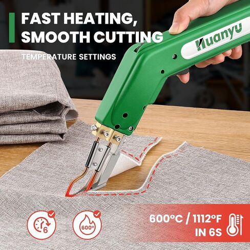 Huanyu Electric Hot Knife Rope Fabric Cutting Tool Kit 4 Blades 600° C in Kuwait