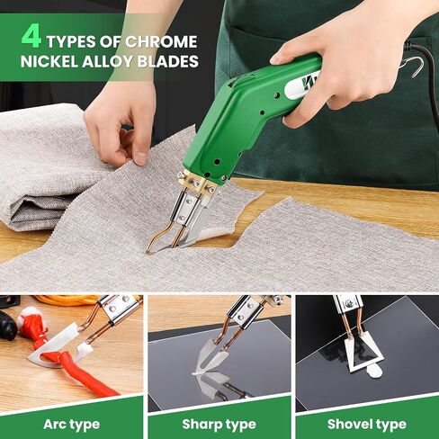 Huanyu Electric Hot Knife Rope Fabric Cutting Tool Kit 4 Blades 600° C in Kuwait