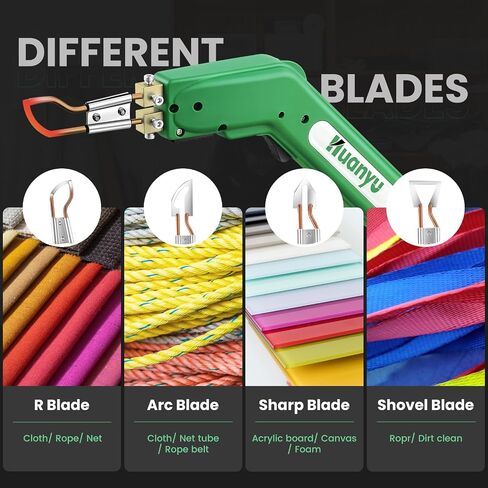 Huanyu Electric Hot Knife Rope Fabric Cutting Tool Kit 4 Blades 600° C in Kuwait
