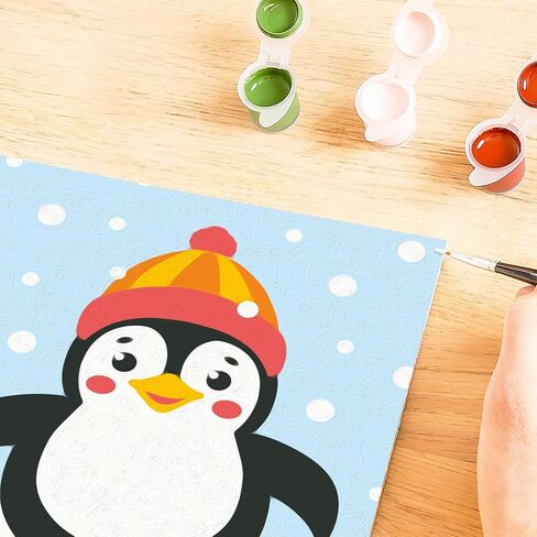 Ravensburger CreArt Penguin in Snow Paint by Numbers Kit for Kids in Kuwait