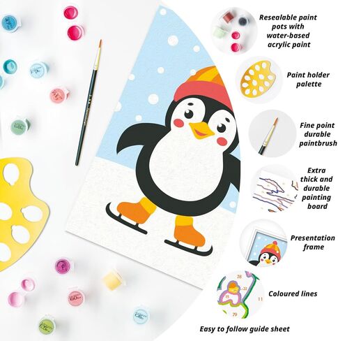 Ravensburger CreArt Penguin in Snow Paint by Numbers Kit for Kids in Kuwait