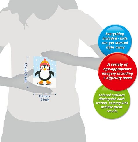 Ravensburger CreArt Penguin in Snow Paint by Numbers Kit for Kids in Kuwait