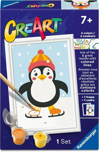 Ravensburger CreArt Penguin in Snow Paint by Numbers Kit for Kids in Kuwait