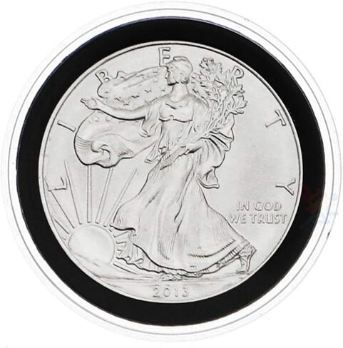 (20) Air-tite 40mm Black Ring Coin Holder Capsules for American Silver Eagles & 1oz China Silver Panda Sterling in Kuwait