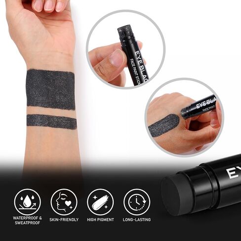 Anti Glare Eye Black Stick, Black Glitter Under Eye Sports Paint Stick in Kuwait