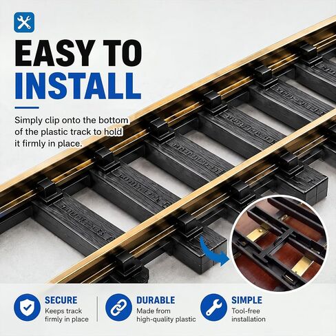 Innconee 50 Pcs G Scale Track Clips Train Rail Garden Railway Connectors in Kuwait