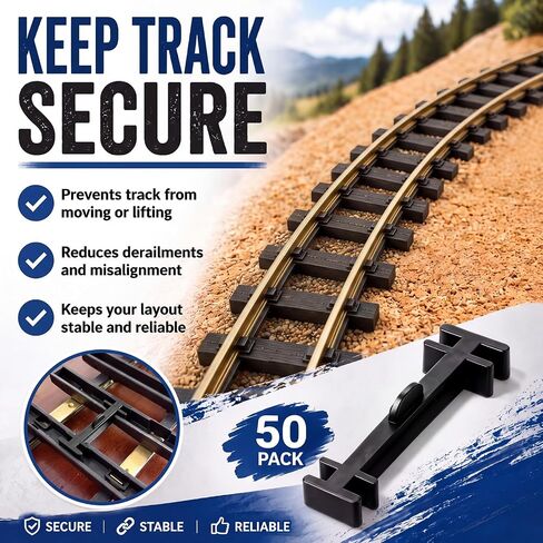 Innconee 50 Pcs G Scale Track Clips Train Rail Garden Railway Connectors in Kuwait