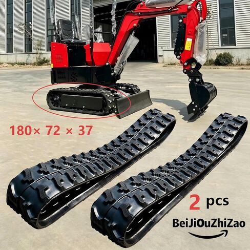 2Pack Rubber Tracks 180x72x37 Replacement Fits 0.8Ton-2Ton Mini Excavators in Kuwait
