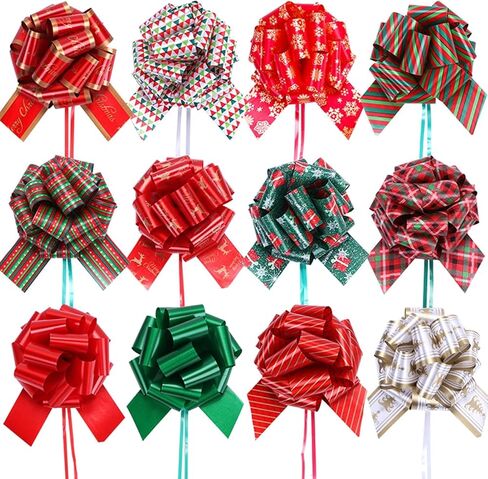 12PCS Christmas Bows for Gift Wrapping, Xmas Decor, Florist Wrap in Kuwait