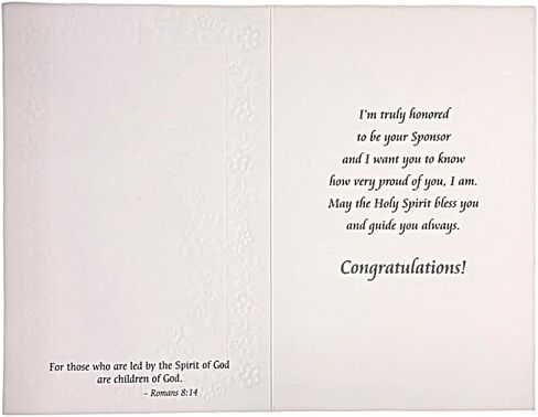 Amazing Saints From Your Sponsor Confirmation Card in Kuwait