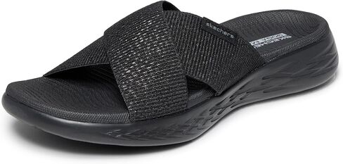 Skechers womens On-the-go 600 - 16259 Slide Sandal, Black, 9 Wide US in Kuwait