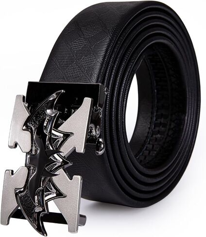 Dubulle Designer Ratchet Belt for Men Leather Fashion Adjustable Automatic Buckle Sliding Removable Dress Casual in Kuwait