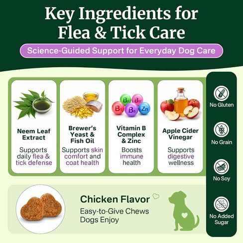Flea and Tick Prevention for Dogs Chewables, Dog Flea and Tick Treatment in Kuwait
