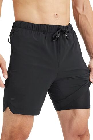 شورت Fabletics الرجالي The One (مبطن)، للتدريب، السباحة، خفيف الوزن، سريع الجفاف، جيب بسحاب in Kuwait