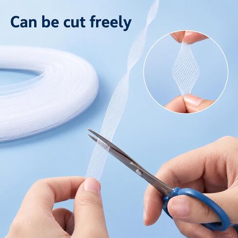 50 Yards White Soft Horsehair Braid 0.4 Inch Polyester Horsehair Braid for Sewing in Kuwait