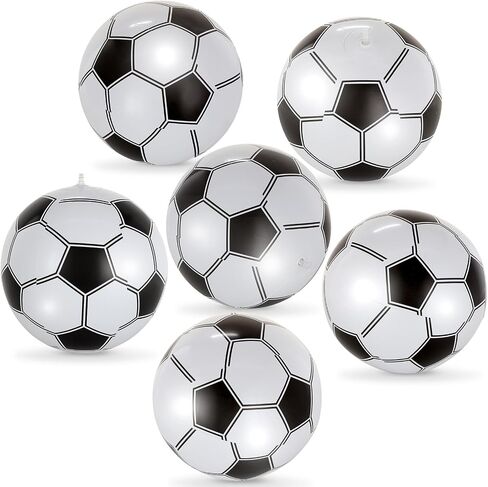 6 Pcs Giant Inflatable Footballs,16 Inch Blow Up Footballs, Summer Pool Beach Balls,Sports Game Accessaries for Super Bowl Football Party Supplies,Indoor and Outdoor Use in Kuwait