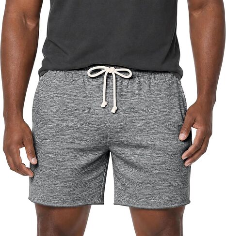 Mens Lounge Shorts Knit Terry Cloth Drawstring Athletic Sweat Shorts with Pockets 6 Inch in Kuwait