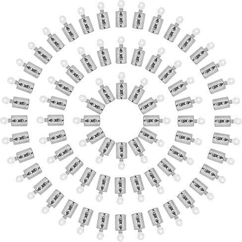 300Pcs White K Fold Over Cord Ends, Crimp Tips, Leather Ribbon Ending Clasp, Caps, Clamp Jewelry Connector Components for DIY Necklace Bracelet Making, 12x5mm in Kuwait