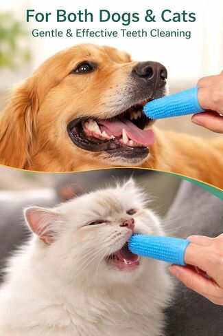 Dog Toothbrush 360 Tooth Brushing Kit, 1-Pack Blue in Kuwait