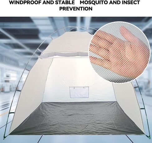 Portable Paint Booth Tent, 9.8x6x6.5 ft Large Spray Paint Shelter with Built-in Floor & Mesh Ventilation, Windproof Anchors, DIY Painting Booth for Furniture, Auto Parts & Hobby Projects in Kuwait