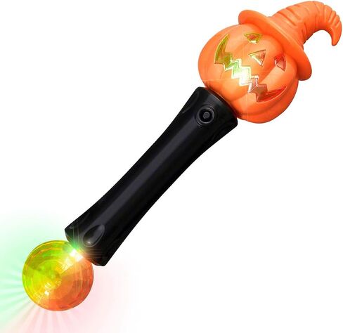 Halloween Witchy Pumpkin Light Up LED Wand With Sound Effects in Kuwait