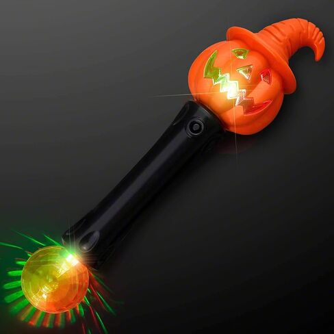 Halloween Witchy Pumpkin Light Up LED Wand With Sound Effects in Kuwait