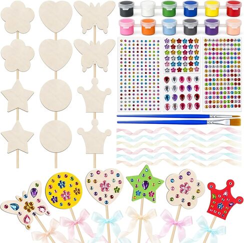 PPXMEEUDC 18pcs Princess Fairy Wands Wooden Fairy Wand Kit Wand Making Kit in Kuwait