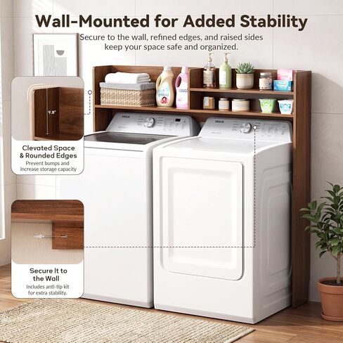 DTK Over the Washer and Dryer Storage Shelf, Top Load Washer Storage Shelf in Kuwait