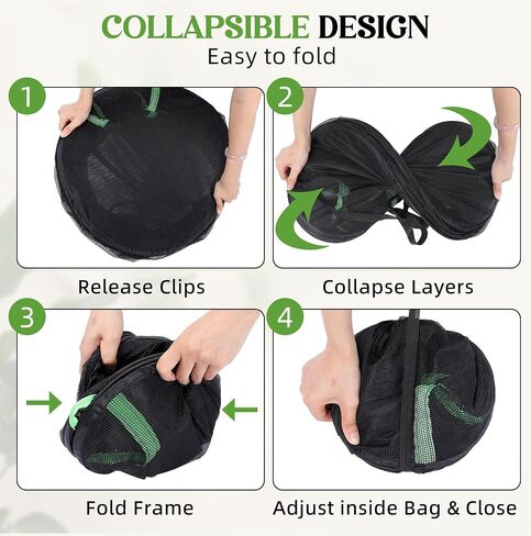 4 Pack Herb Drying Rack, 4 Layer Mesh Hanging Dryer with Zipper in Kuwait