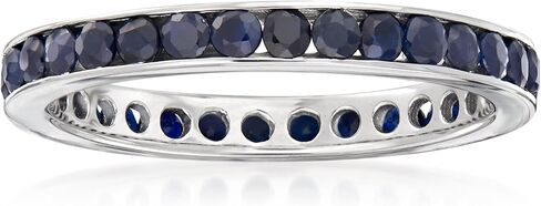 Ross-Simons 1.45 ct. t.w. Sapphire Eternity Band in Sterling Silver. Size 7 in Saudi Arabia