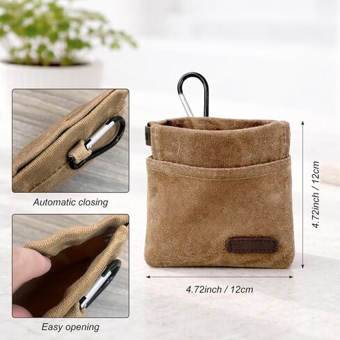 Portable Dog Treat Pouch for Training, Hands-Free Puppy Snack Bag with Auto-Closing Opening, Pet Treat Dispenser for Walking, Travel & Outdoor Use(Brown) in Kuwait