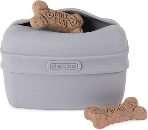 Dexas Pets Pooch Pouch Flexible Dog Treat/Training Treat Clip Pouch, Light Gray in Kuwait